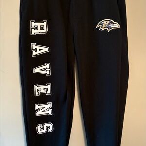 NFL Baltimore Ravens Black Sweatpants Sz Med